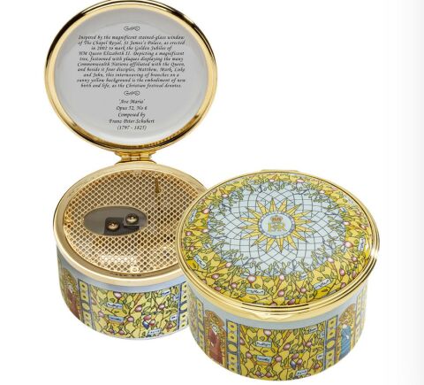 The Sanctuary Window of the Chapel Royal - Musical Enamel Box LE50 - NEW