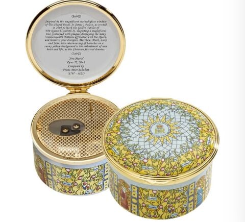 The Sanctuary Window of the Chapel Royal - Musical Enamel Box LE50 - NEW