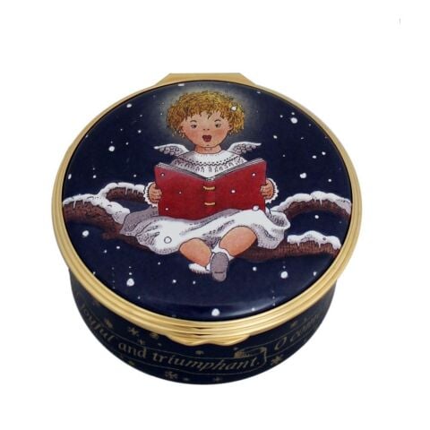 Cherub Singing Musical Enamel Box O Come All Ye Faithful