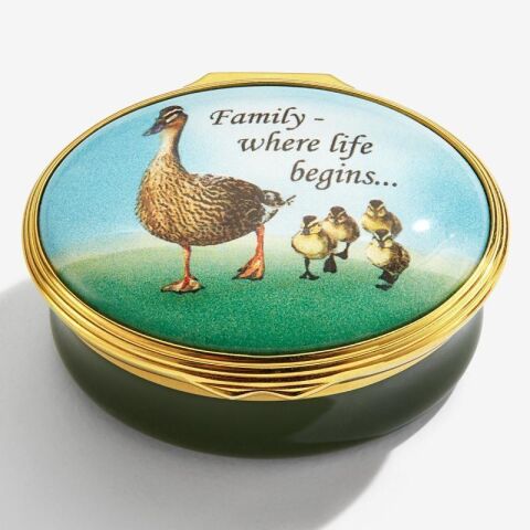 Family Where Life Begins Enamel Box