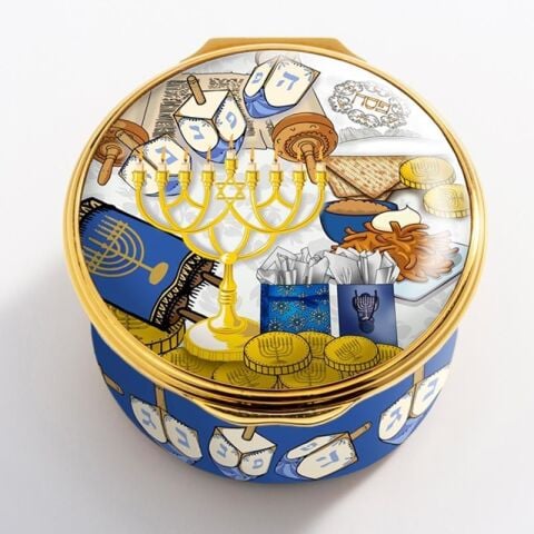 Happy Hanukkah Enamel Box