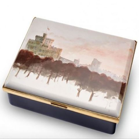 Highgrove - Windsor Castle - Leather Lined Enamel Box  LE100