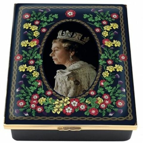 The Longest Reigning Monarch - Leather Lined Enamel Box LE75