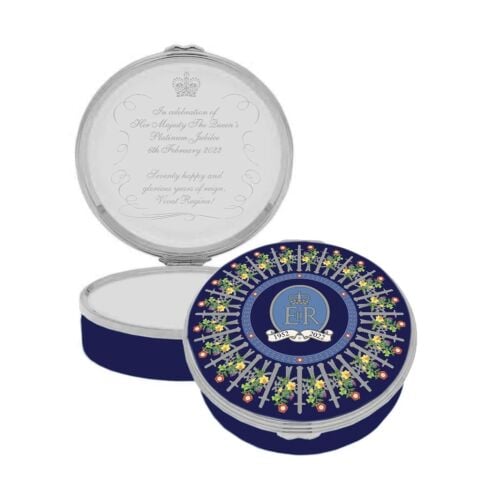 Platinum Jubilee Flowers Of The Realm Enamel Box Le70
