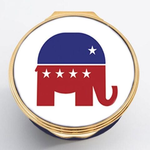 Republic Elephant Enamel Box