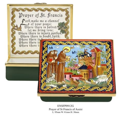 Prayer of St Francis of Assisi  -Enamel Box