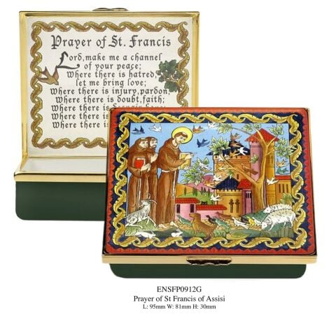 Prayer Of St Francis Of Assisi Enamel Box
