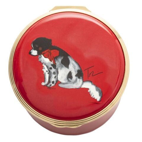 Spotty Dog Musical Enamel Box