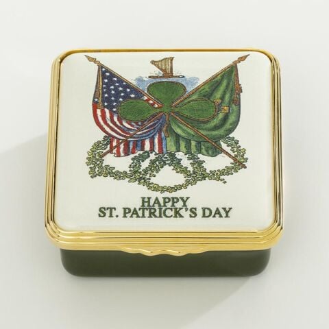 Happy St Patricks Day Enamel Box