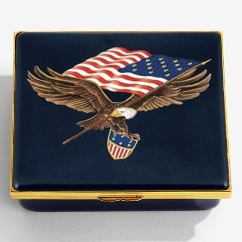 Star Spangled Banner Enamel Box