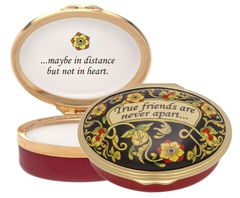 Halcyon Days True Friends Are Never Apart Enamel Box