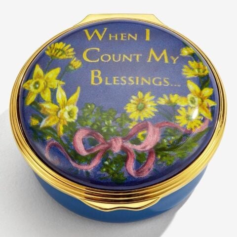 When I Count My Blessings Enamel Box