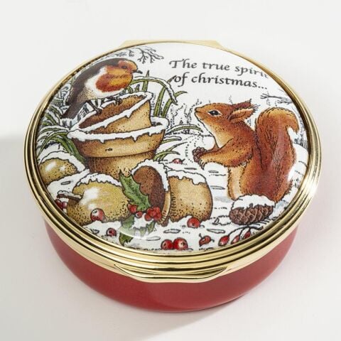 Woodland İn The Snow Enamel Box